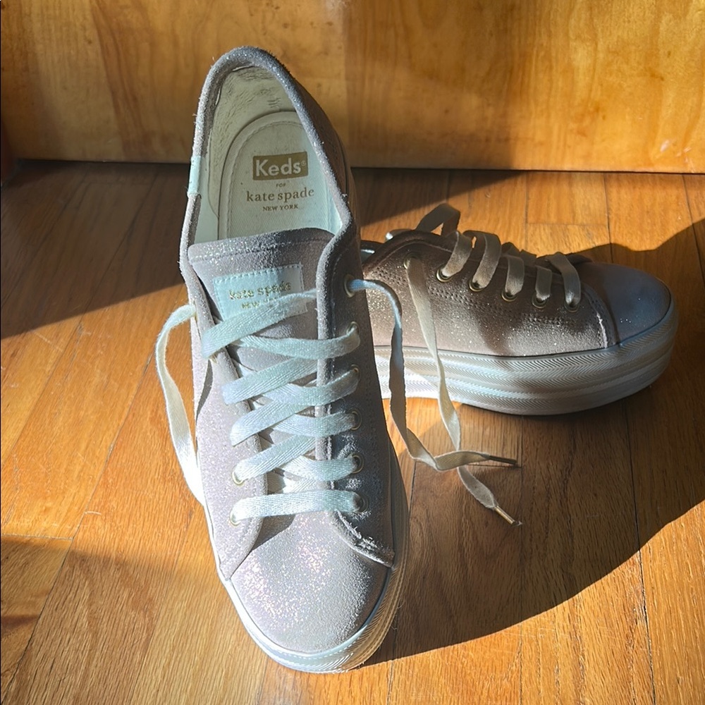 kate spade Women's Sparkle Sneakers - Rose Gold